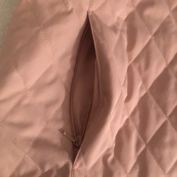 Pretty light pink, half-zip quilted pullover from Coldwater Creek w zip pockets - Picture 5 of 12